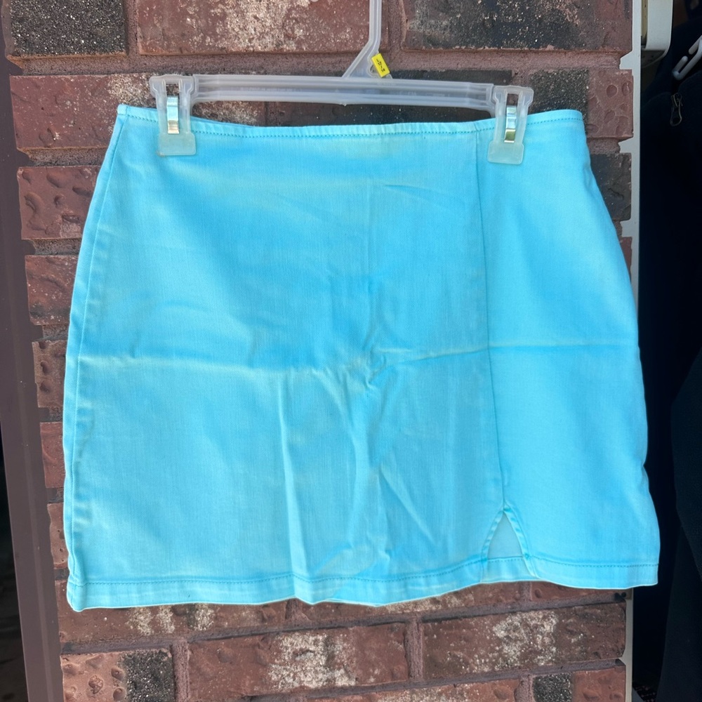 wild fable Sky Blue Mini Skirt